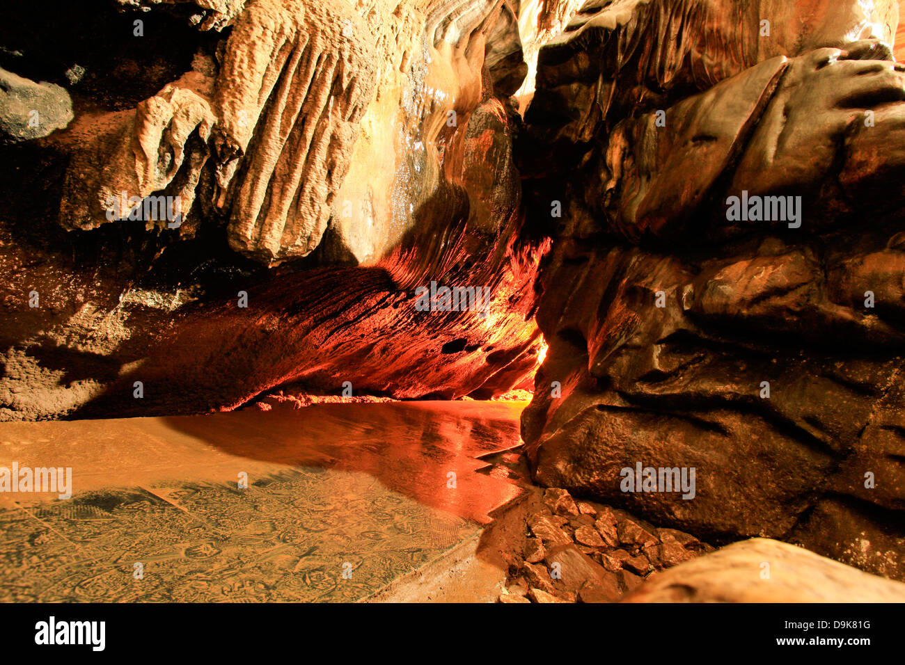 Interiors of a cave, Borra Caves, Ananthagiri Hills, Araku Valley, Visakhapatnam, Andhra Pradesh, India Stock Photo