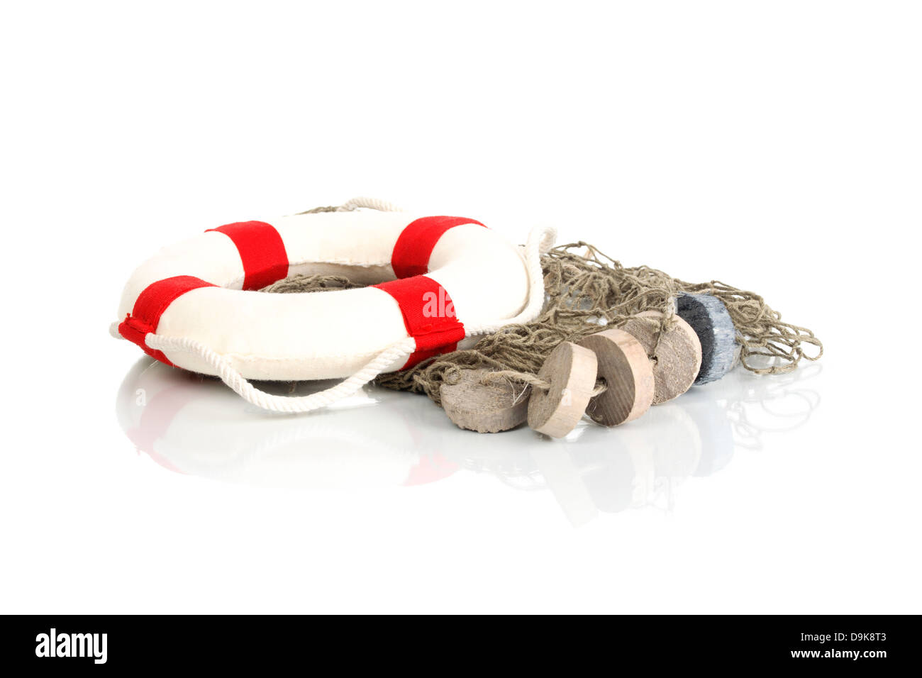 Life preserver and net Stock Photo Alamy