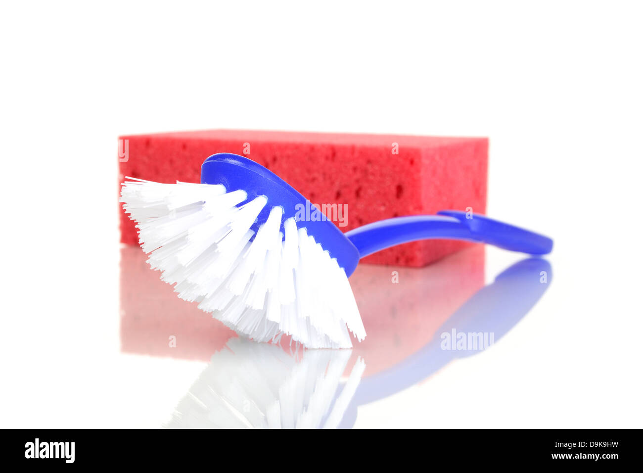 Sponge and brush Stock Photo Alamy