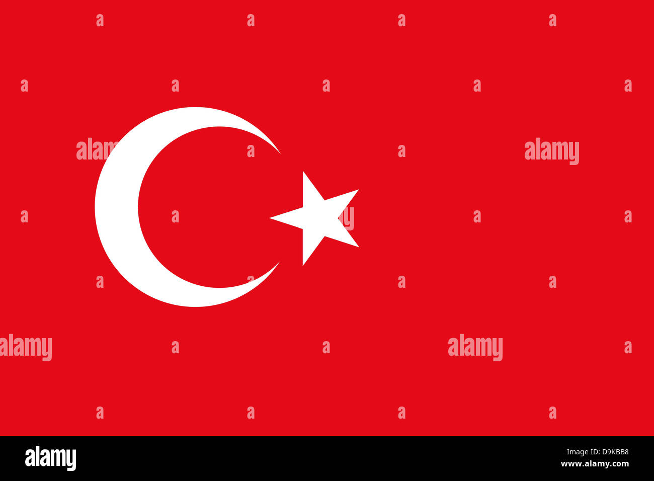 Official flag of Turkey nation Stock Photo