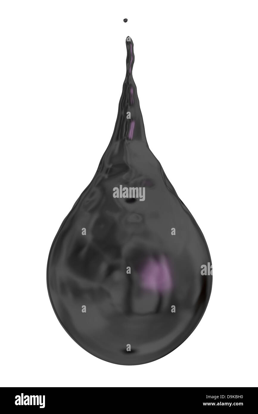 black paint drop Stock Photo - Alamy