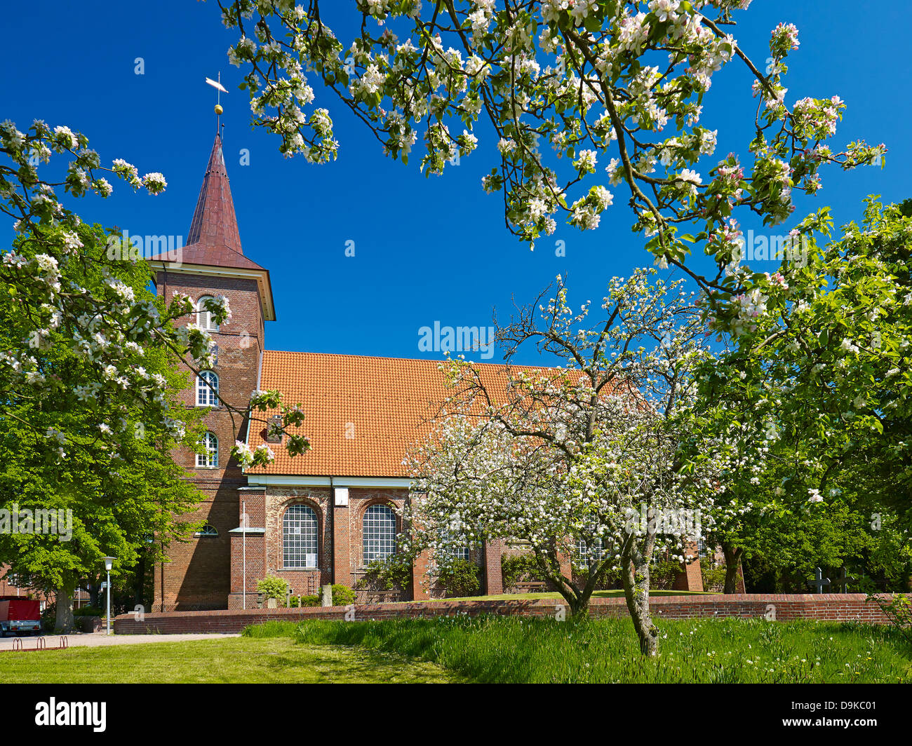 St. Pankratius Church, Neuenfelde, Altes Land, Hamburg, Germany Stock Photo