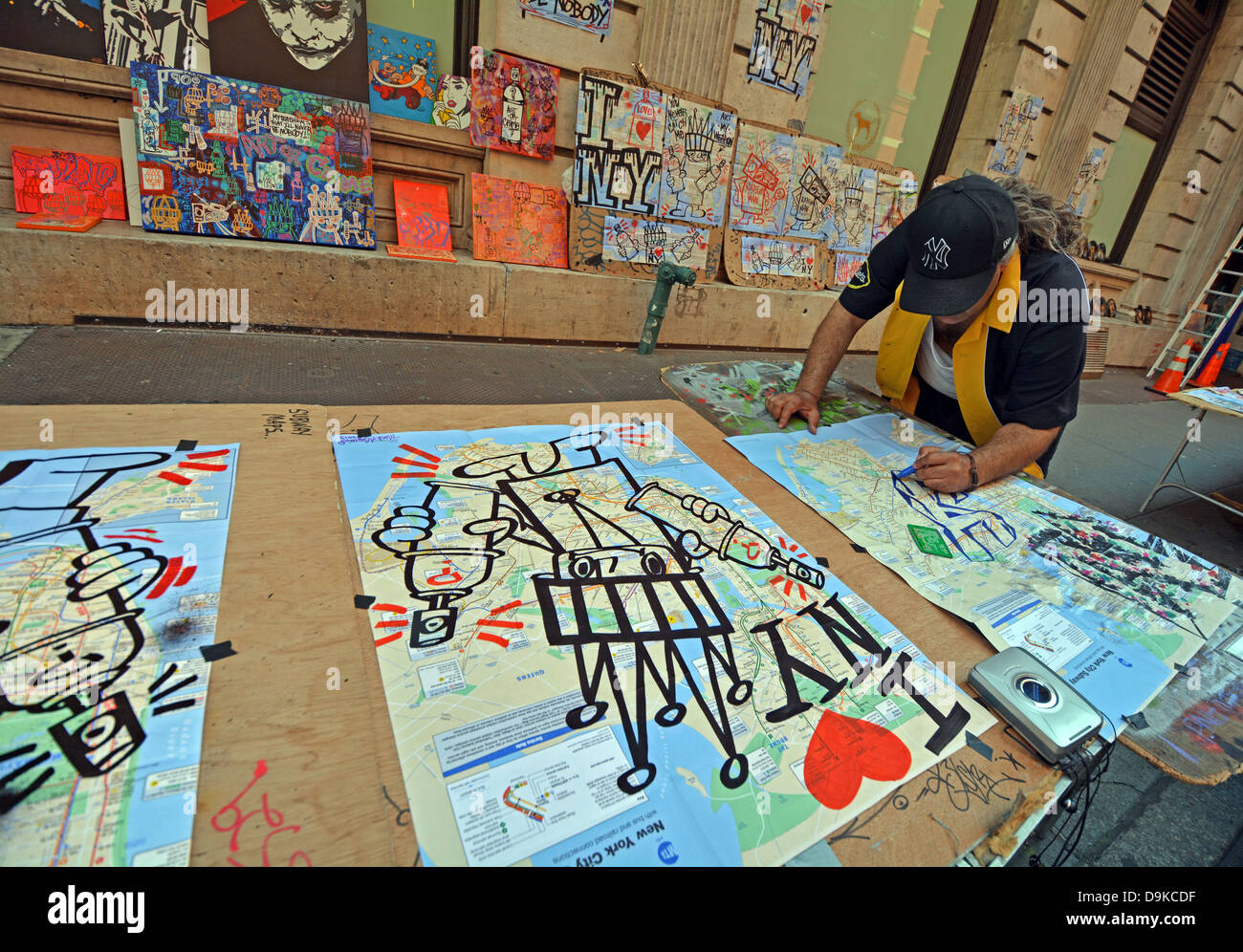 Portrait Of Graffiti Artist Ivan Who Paints On Subway Maps And Sells D9KCDF 
