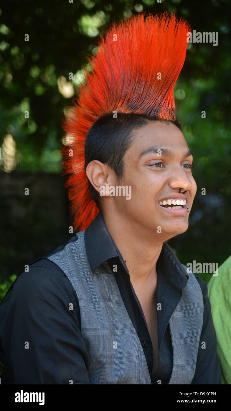 Boy punk hair style hi-res stock photography and images - Alamy