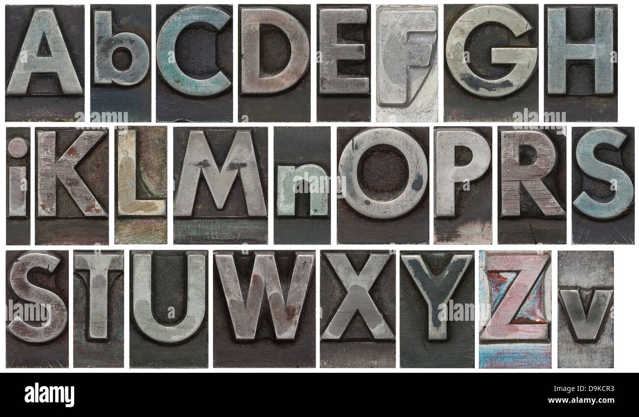 Block letters isolated on white Stock Photo - Alamy