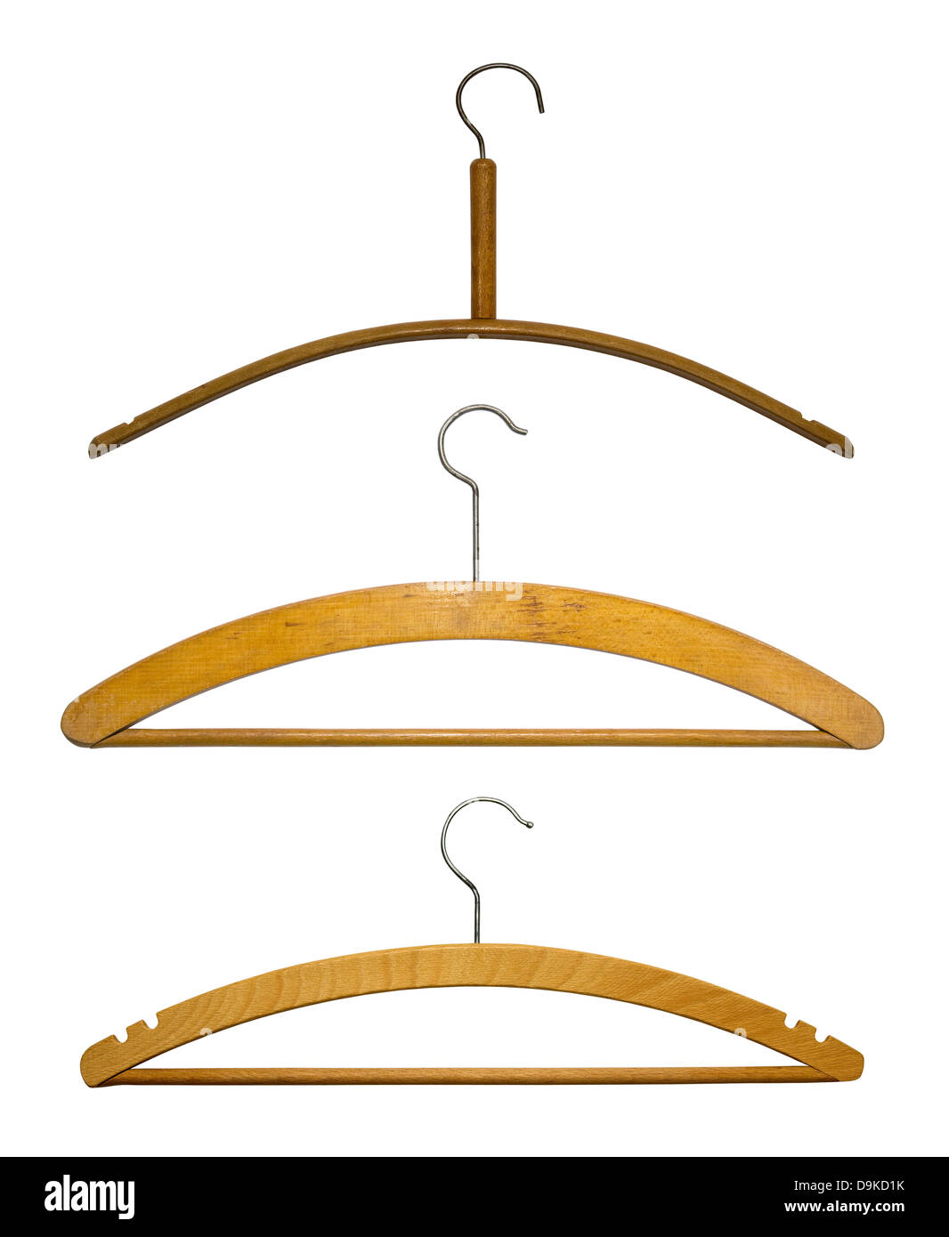 Hangers isolated on white Stock Photo