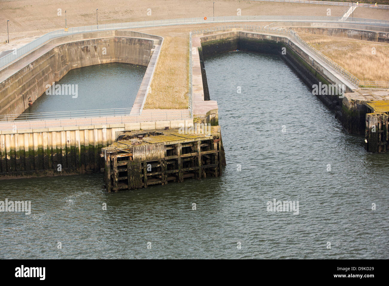 Old docks in North Shields near Newcastle, UK. Stock Photo