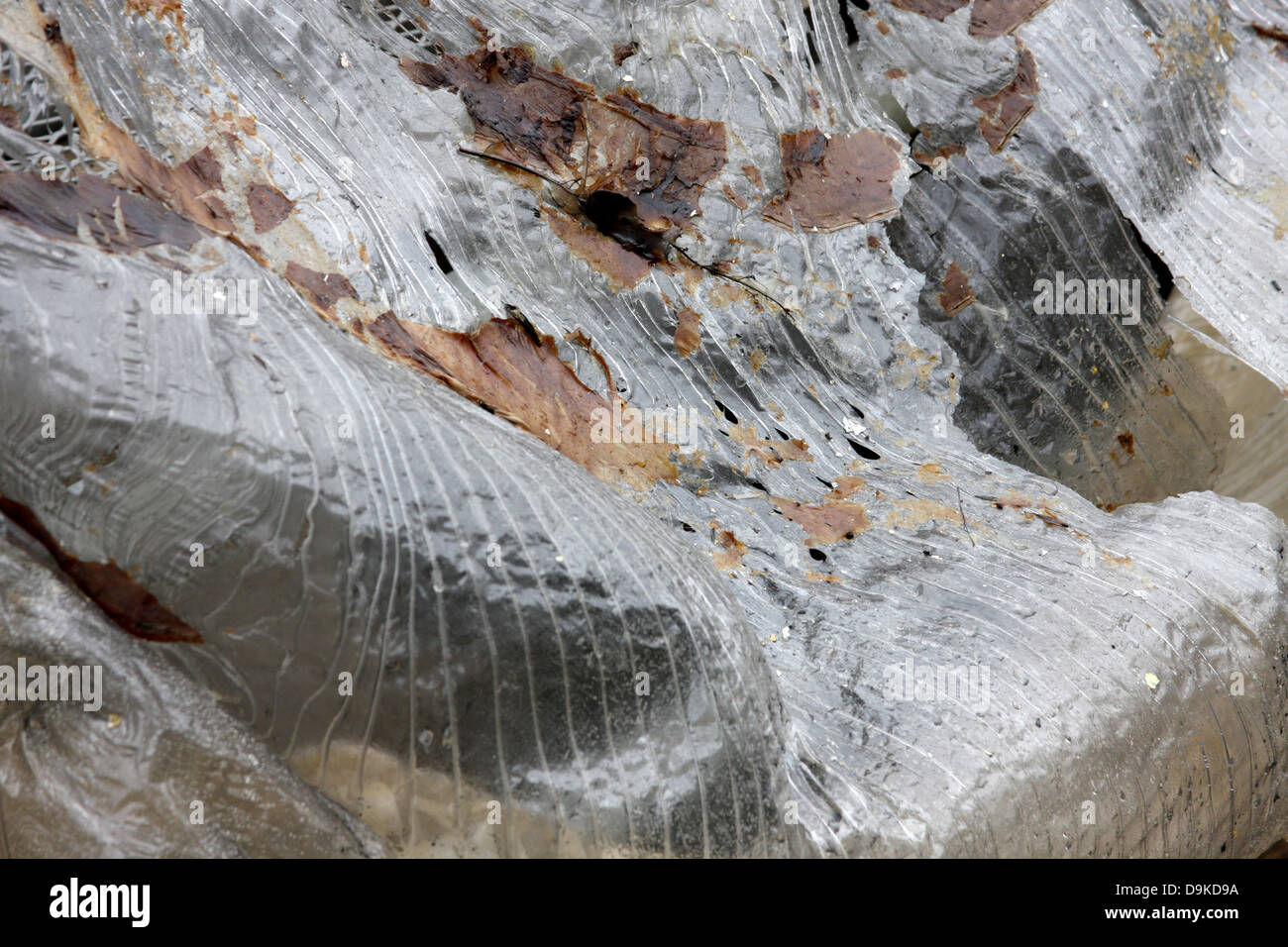 Melted plastic from a fire at a greenhouse Stock Photo Alamy