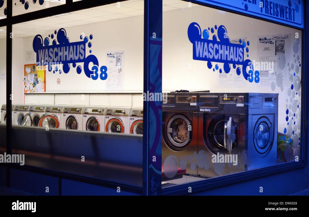 View of the selfservice laundry "Waschhaus" in Berlin, Germany, 7 June