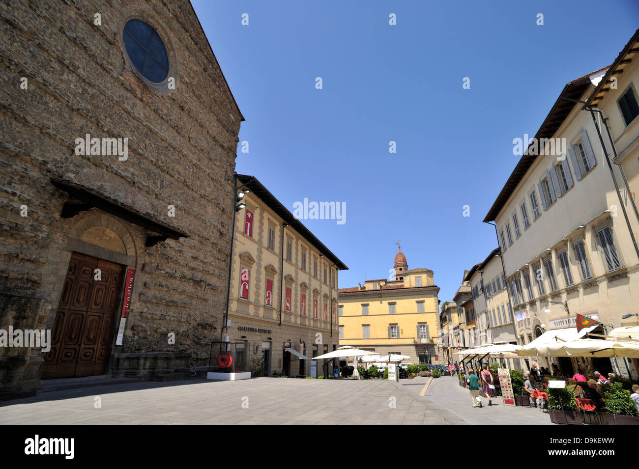 Italy, Tuscany, Arezzo, Piazza San Francesco Stock Photo