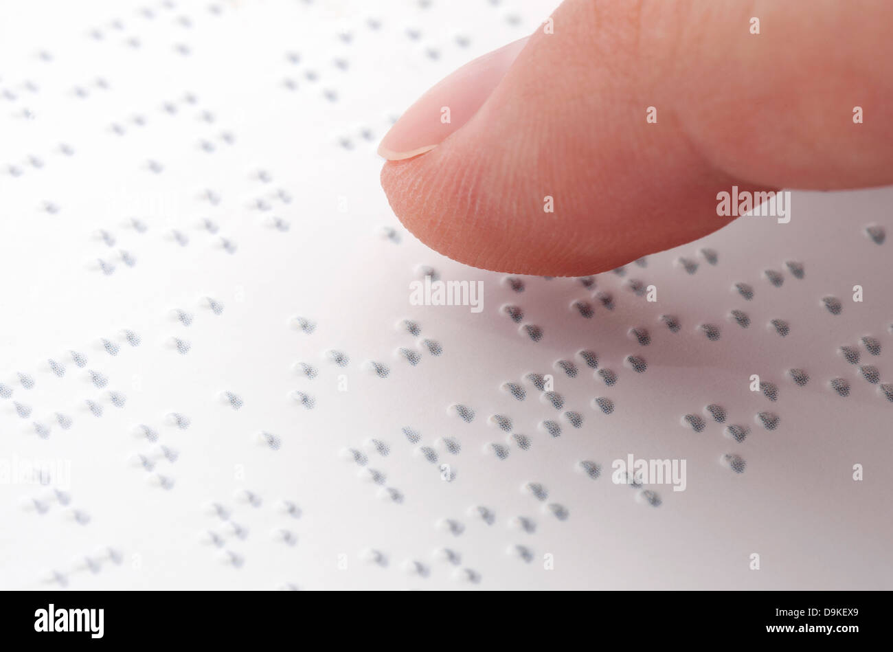 Braille reading Stock Photo Alamy