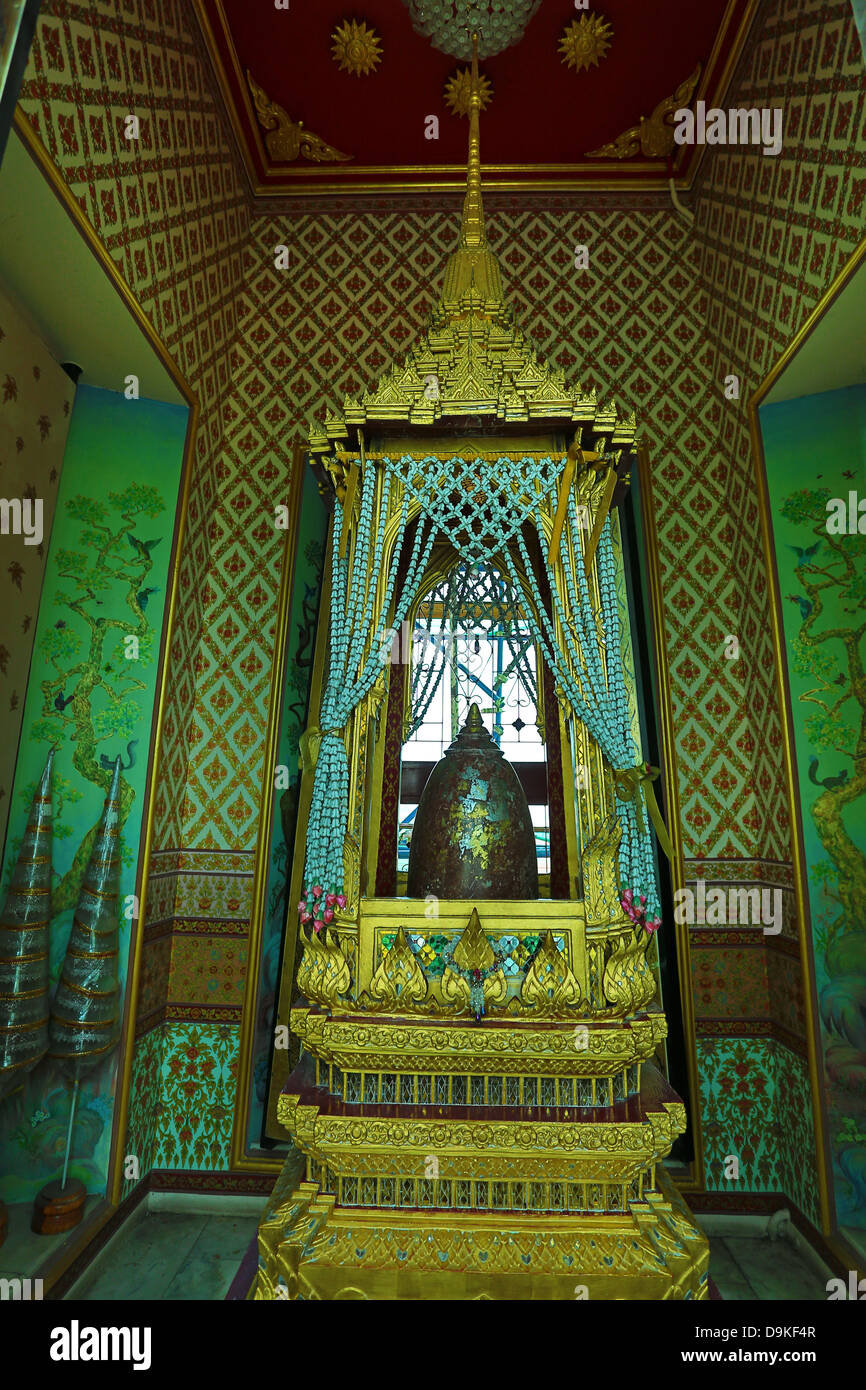 Buddha relics in Wat Ratchanatdaram Temple, Bangkok, Thailand Stock