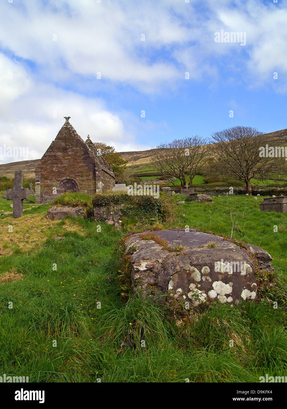 Cemetery,Kilmalkedar Church,Dingle Peninsula,Ireland Stock Photo