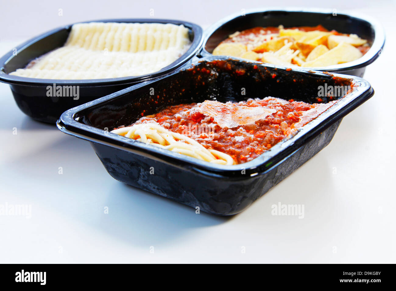 3 of the most common frozen ready meals Stock Photo Alamy