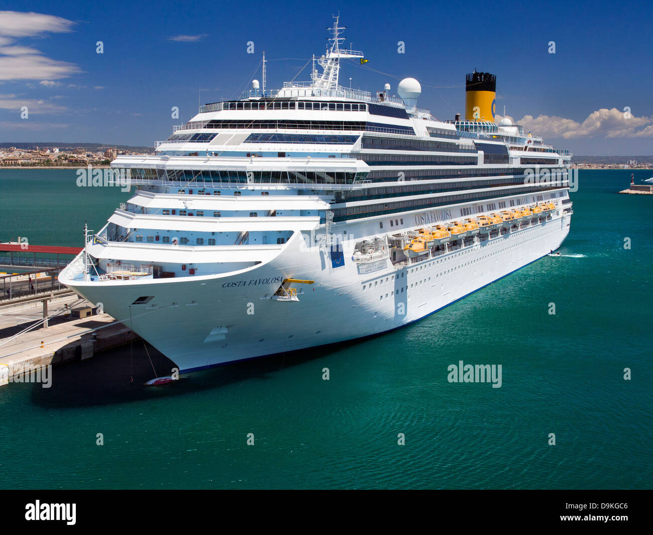 Cruise liner Costa Favolosa moored in the harbour of Palma de Mallorca, the Balearics, Spain Stock Photo