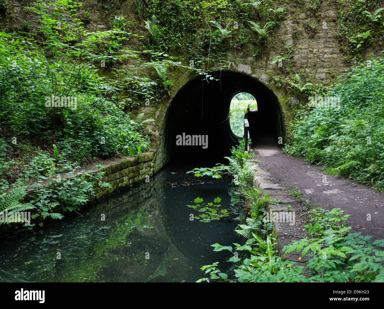Gregory Tunnel on the Cromford Canal near Matlock in Derbyshire UK from the north towpath Stock Photo