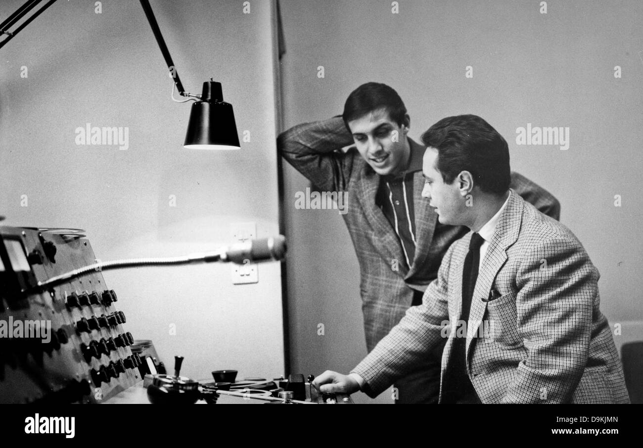 adriano celentano in the recording studio,1962 Stock Photo
