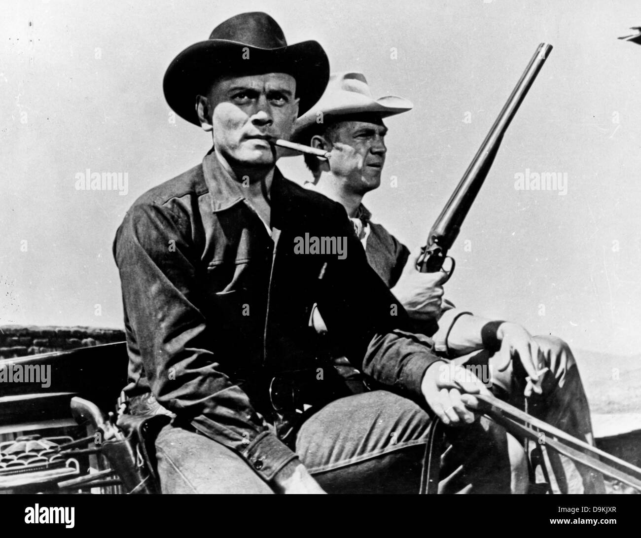 The Magnificent Seven,Yul Brynner,Steve McQueen,1960 Stock Photo