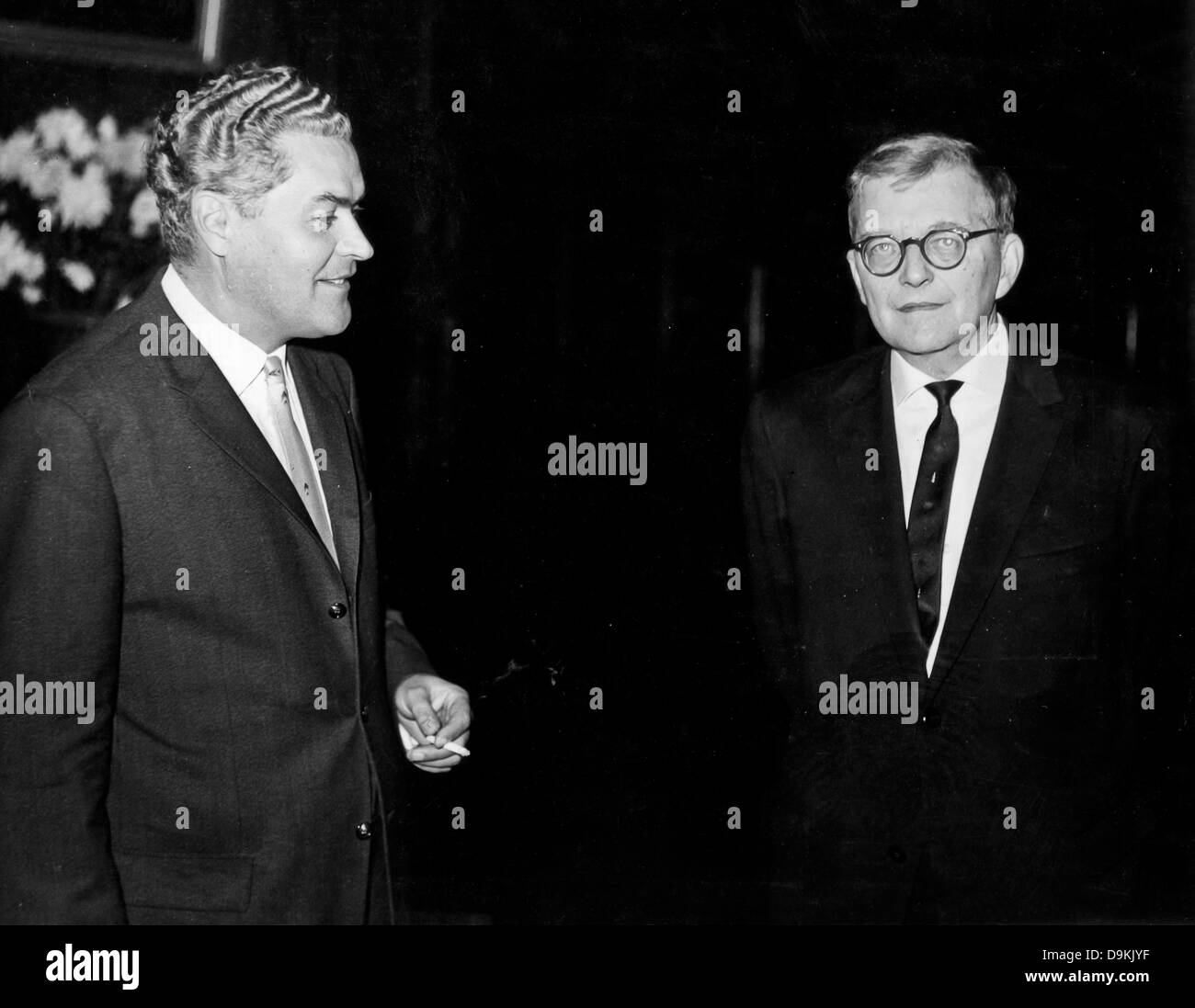Dmitri Shostakovich  in London,1962 Stock Photo