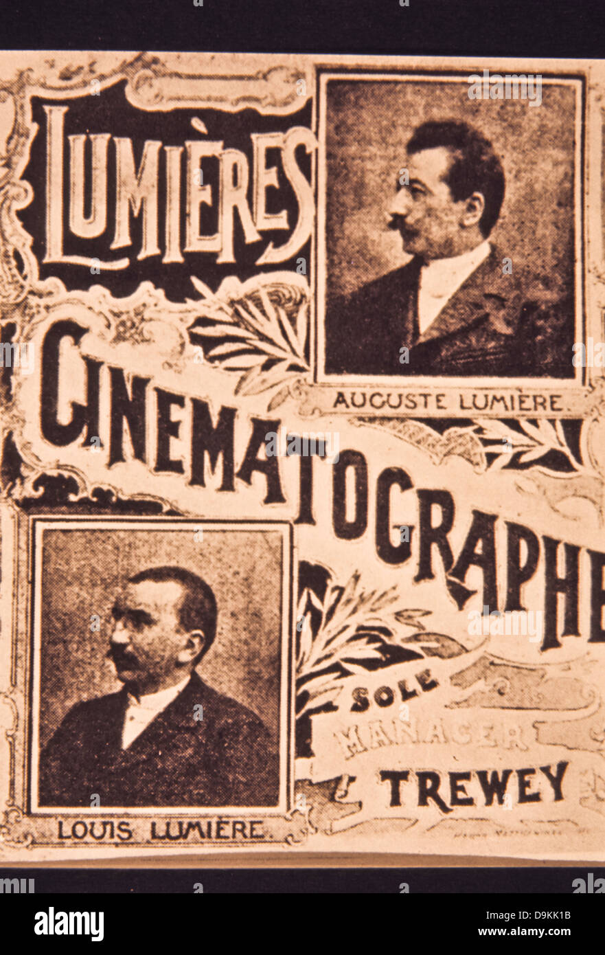 poster,auguste marie louis nicholas lumiere,louis jean lumiere Stock Photo