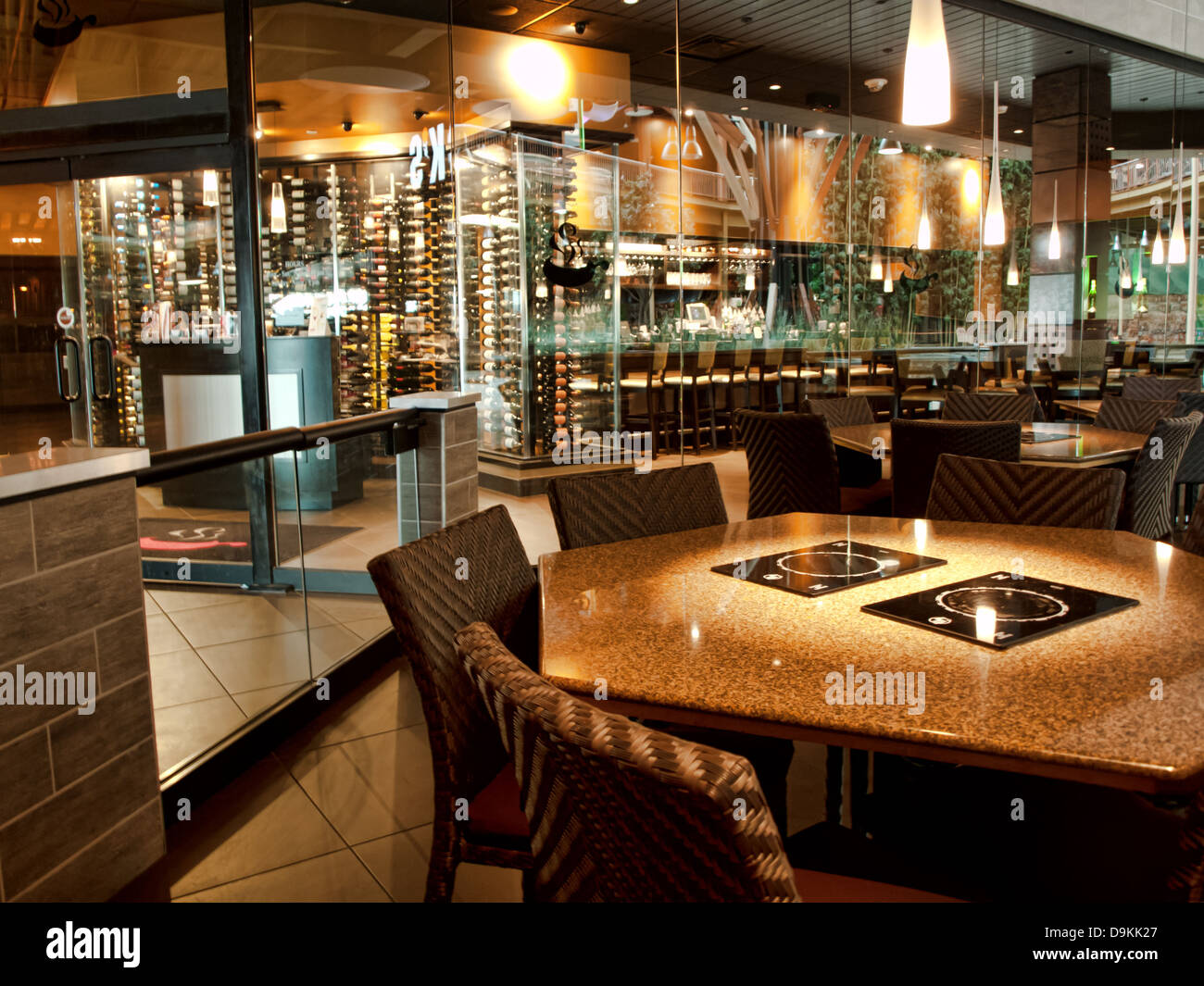 interior of a high class restaurant and wine bar Stock Photo Alamy
