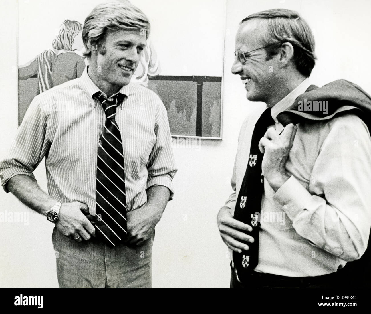 Robert Redford and John Dean,All the president's men 1976 Stock Photo