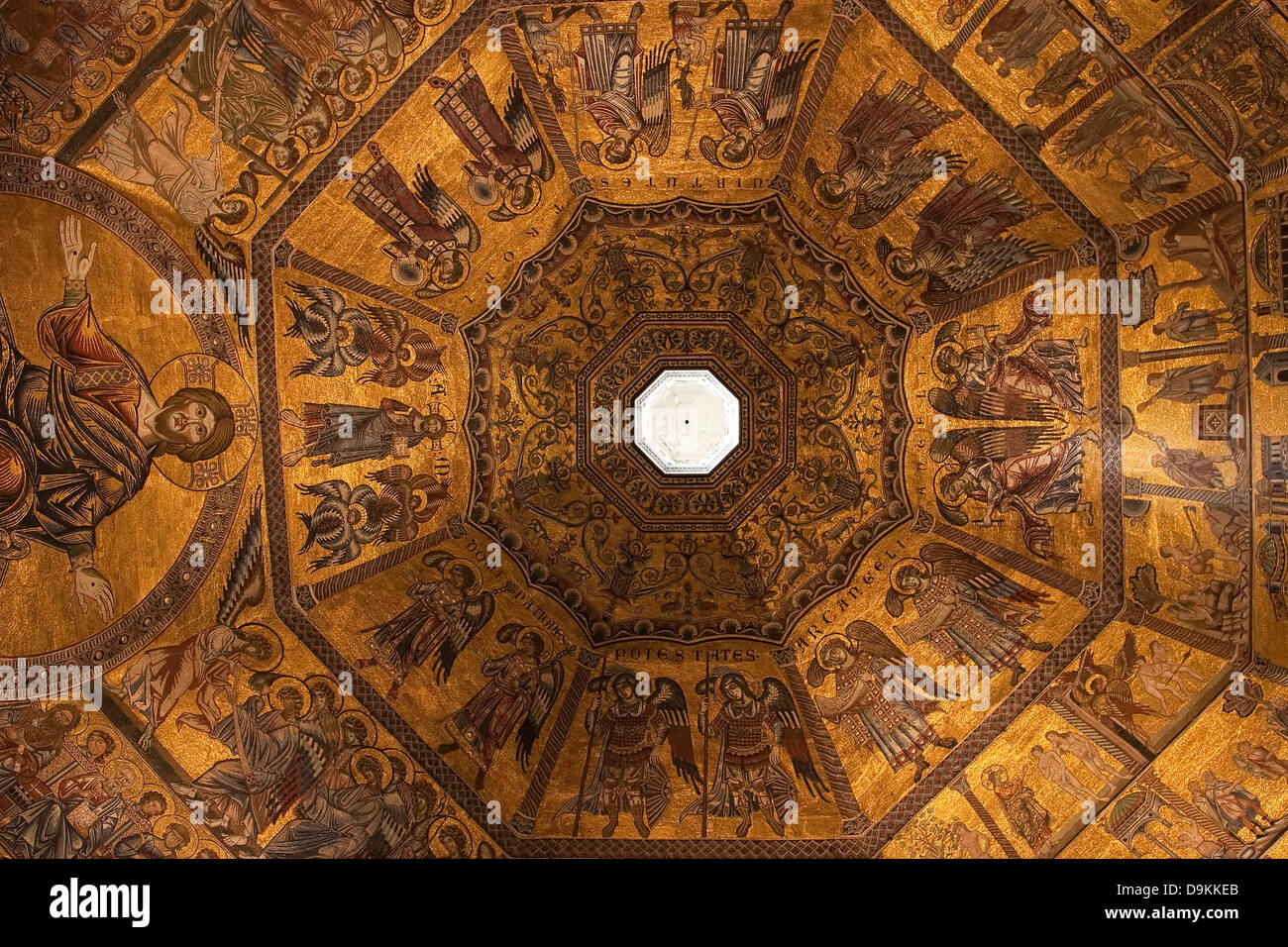 13th Century Mosaics Baptistry Ceiling Florence Stock Photos