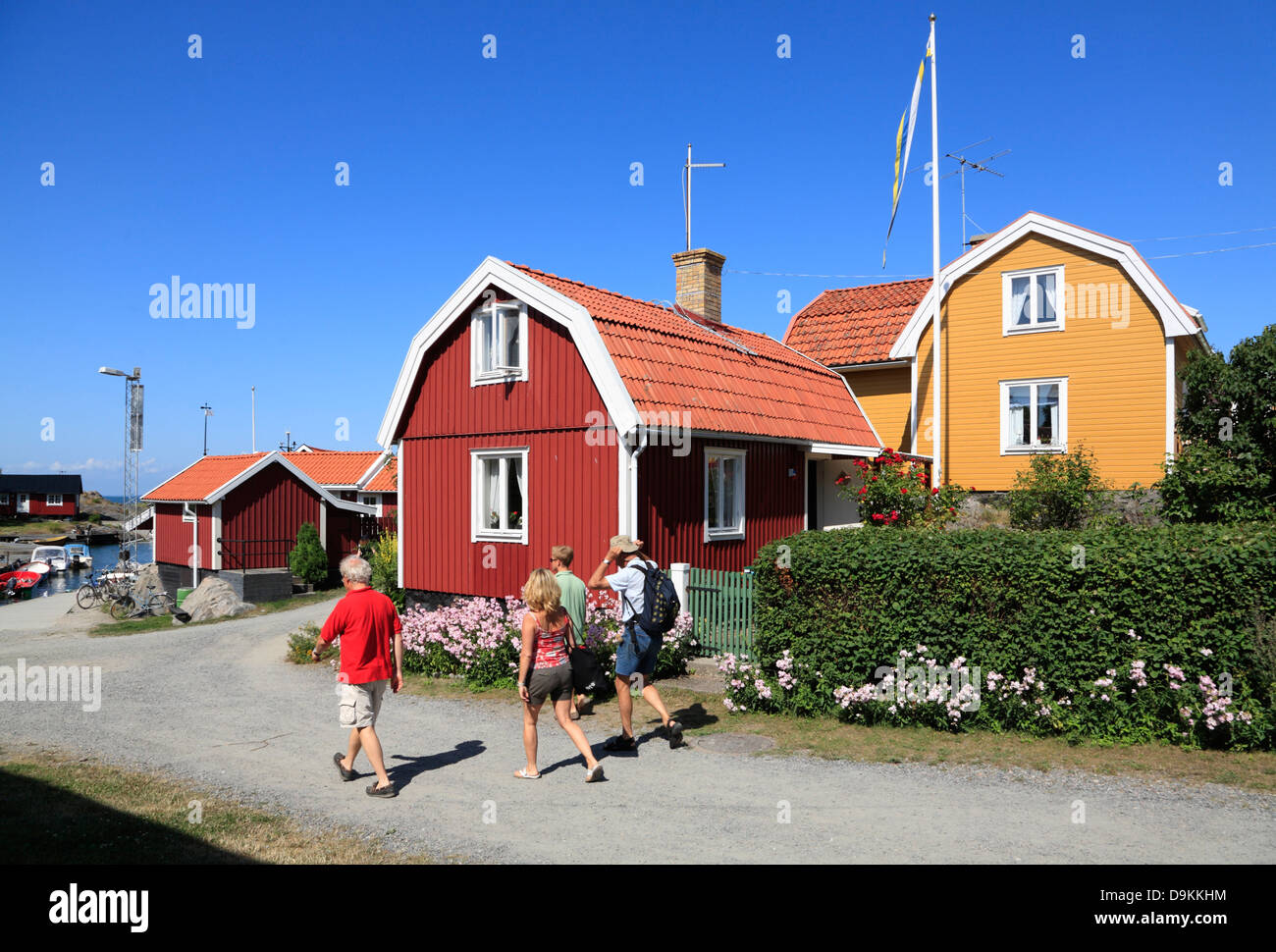 Landsort Island (Oeja), typical wooden houses, Stockholm Archipelago