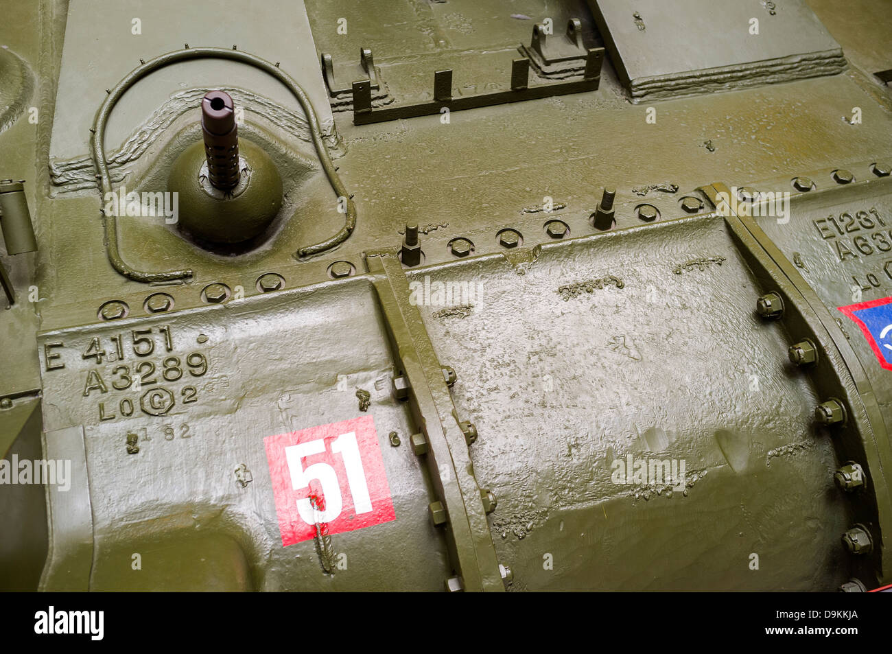 M4 Sherman Tank, front view. Stock Photo