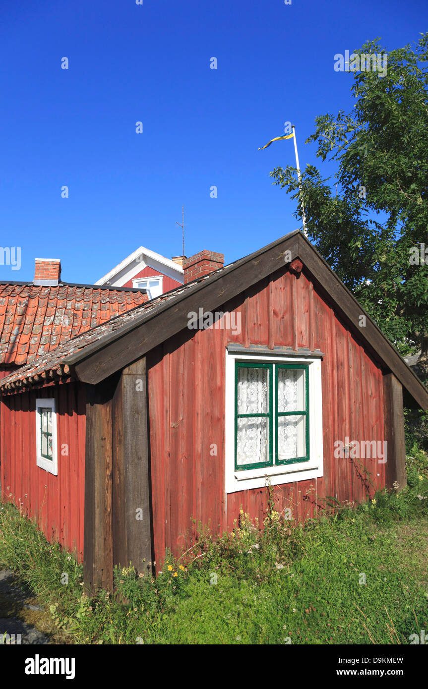 Landsort Island (Oeja), typical wooden house, Stockholm Archipelago