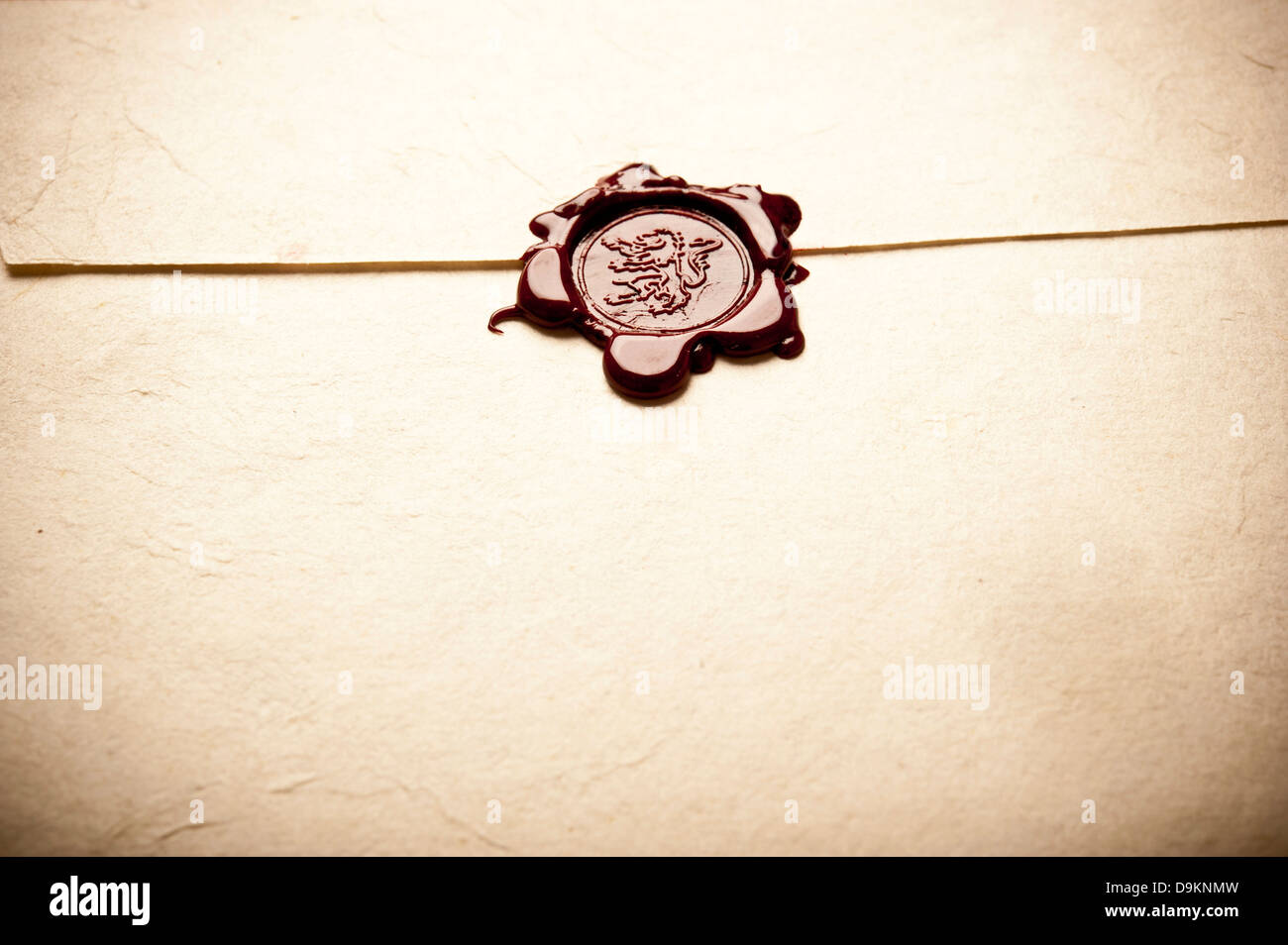 wax seal on an old envelope Stock Photo Alamy