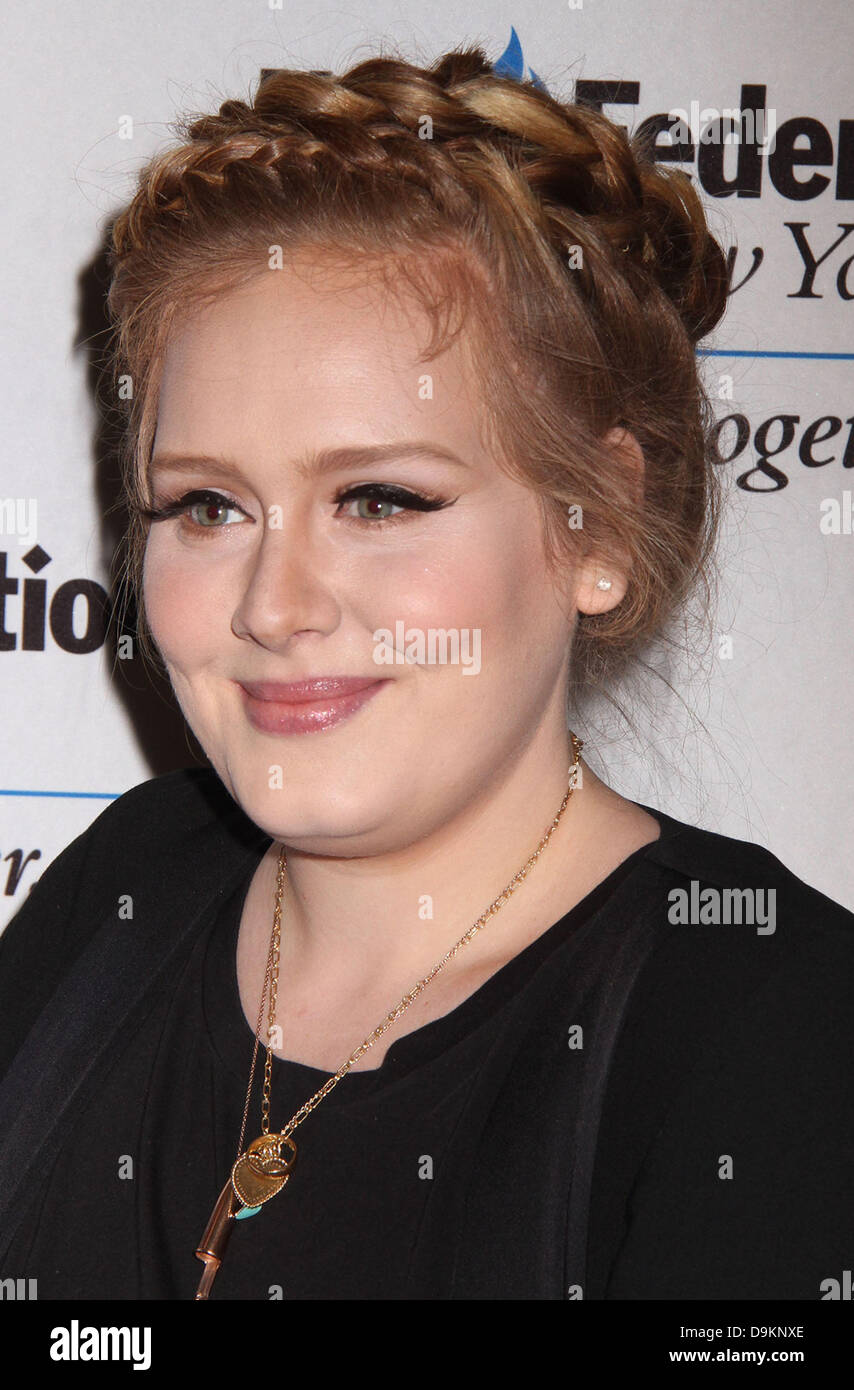 New York, USA. 21st June, 2013. Singer ADELE attends the UJA-Federation ...