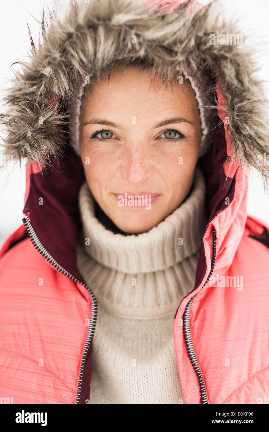 Woman wearing hood hi-res stock photography and images - Alamy