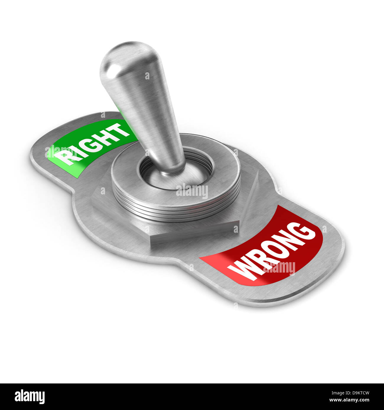 A Colourful 3d Rendered Right vs Wrong Concept Switch Stock Photo - Alamy