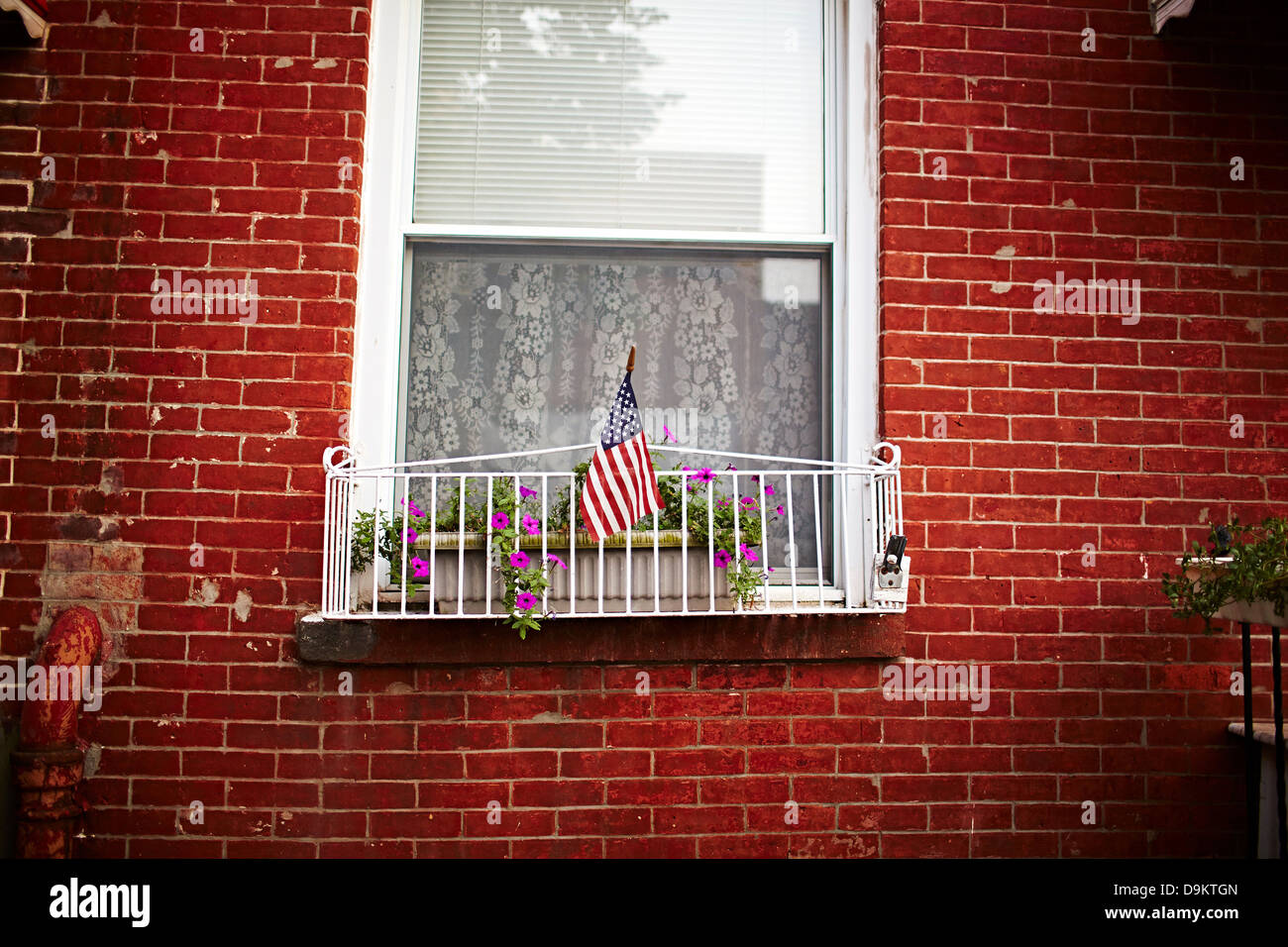 Window and red brick wall Stock Photo - Alamy