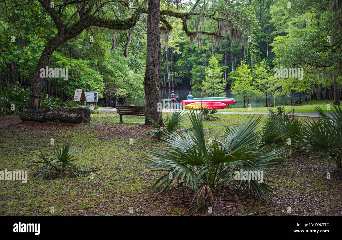 Manatee Springs State Park is located along the Suwannee River in North
