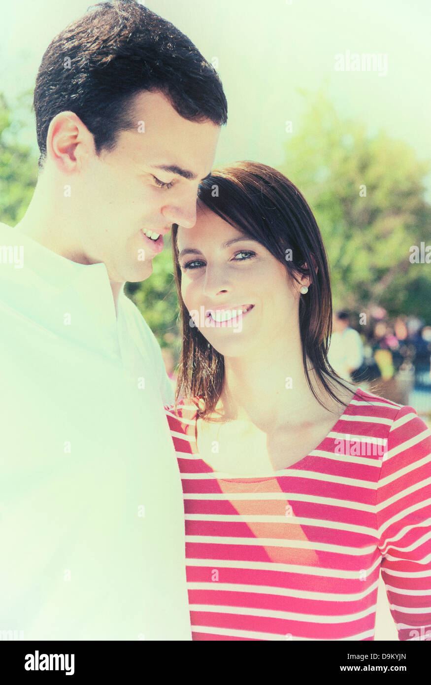 Good looking Young Caucasian Couple in the sun Stock Photo