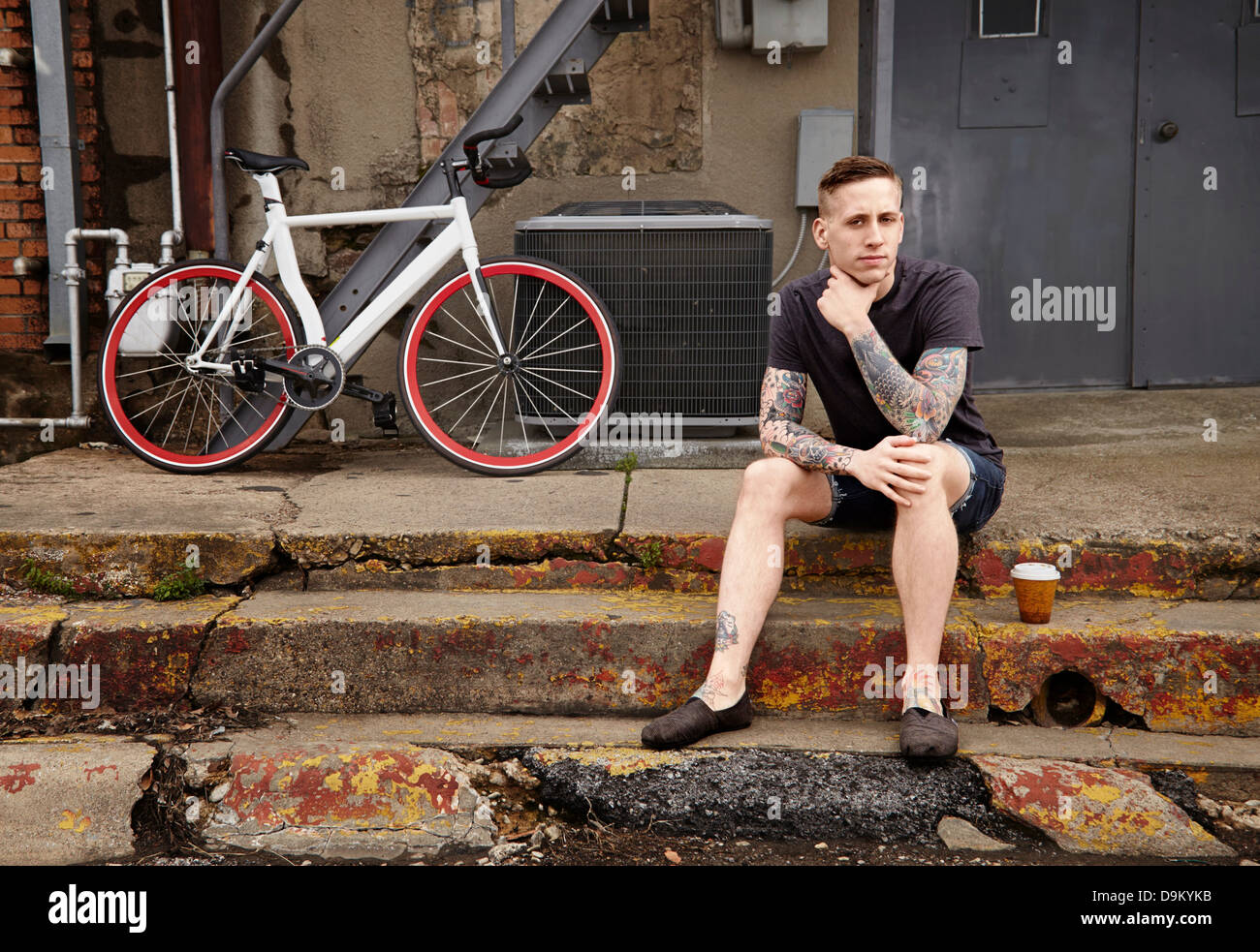 Portrait young man tattoo on hi-res stock photography and images - Alamy