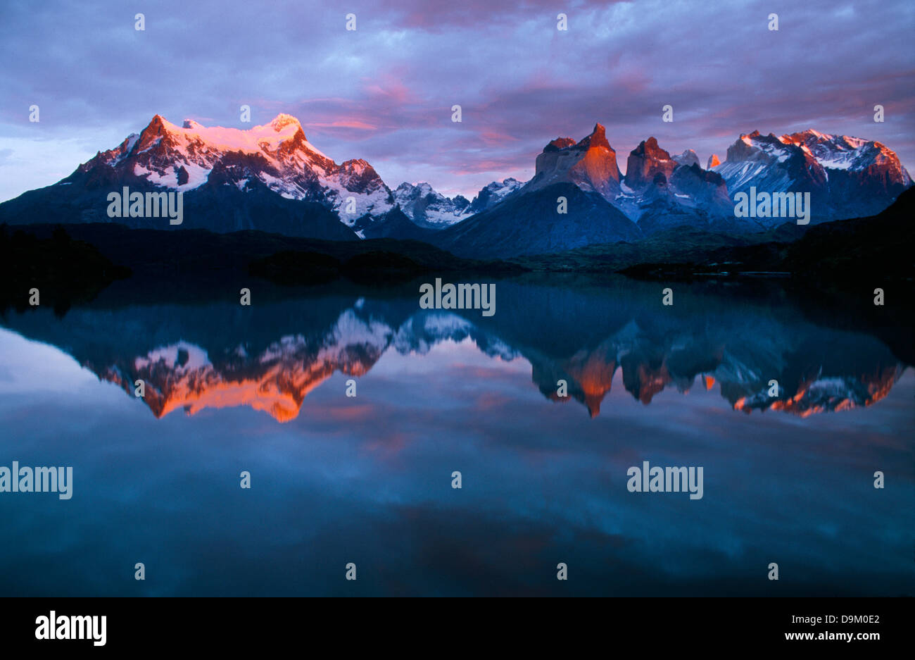 Chile Torres Del Paine National Park Lake Pehoe Sunrise Stock Photo - Alamy