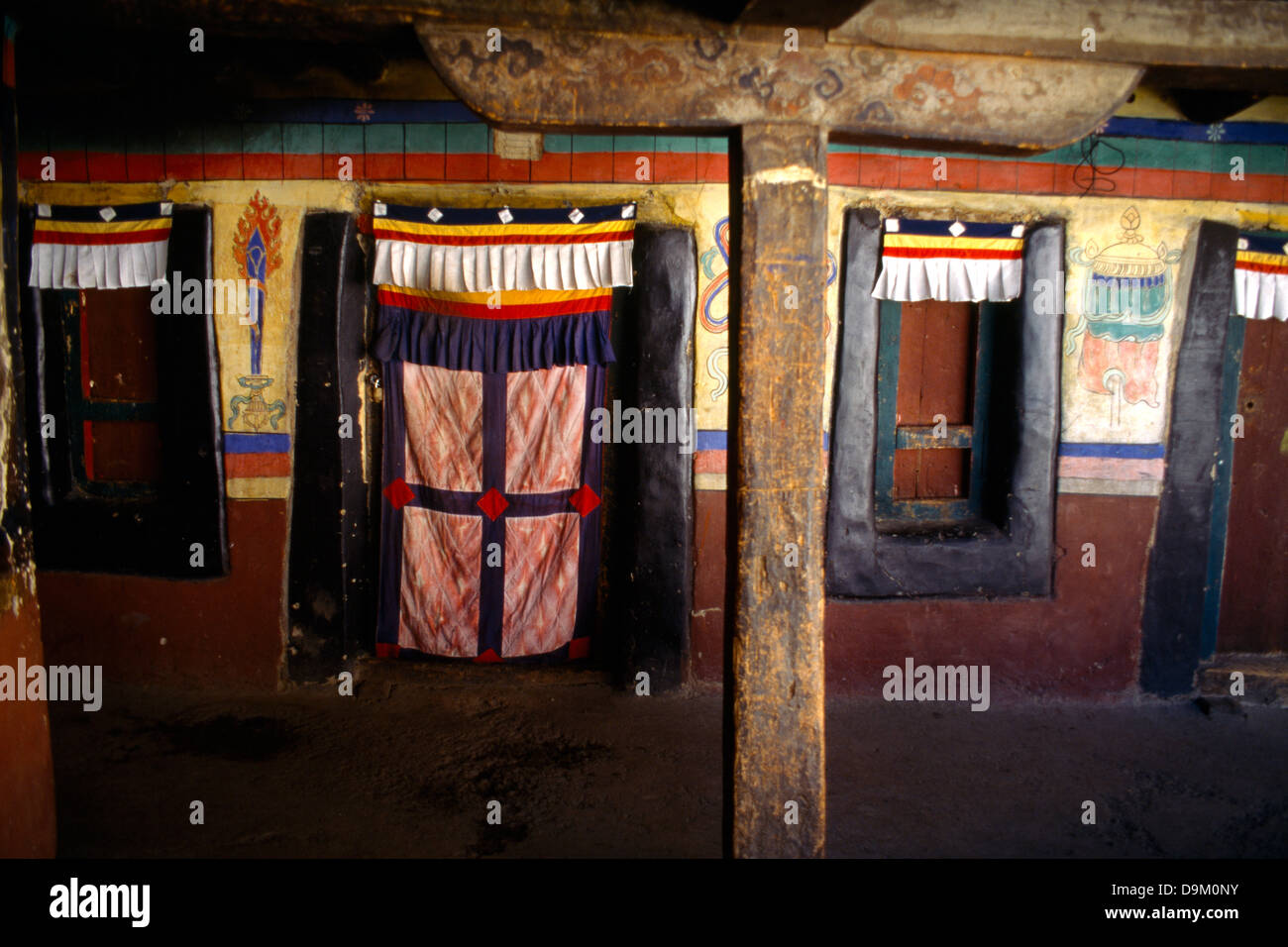 Tibet China Samye Monastery Cloister (monks Living Quarters Stock Photo