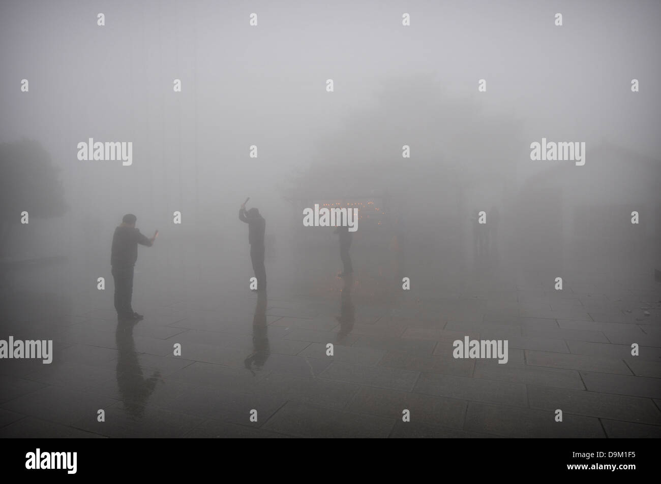 Life on Jiuhuashan — one of China's most important sacred mountains for Buddhists. Stock Photo