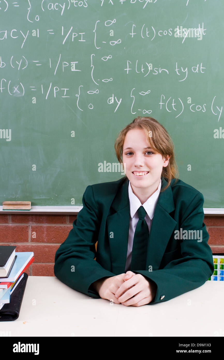 high school girl in classroom Stock Photo - Alamy