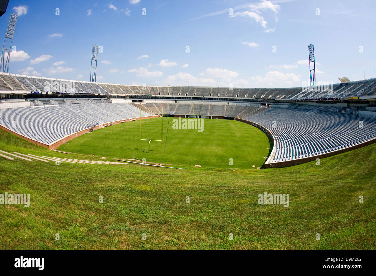 General view of Scott Stadium, David A. Harrison III Field, Carl Smith Center, at the University of Virginia - August 12, 2007. Stock Photo