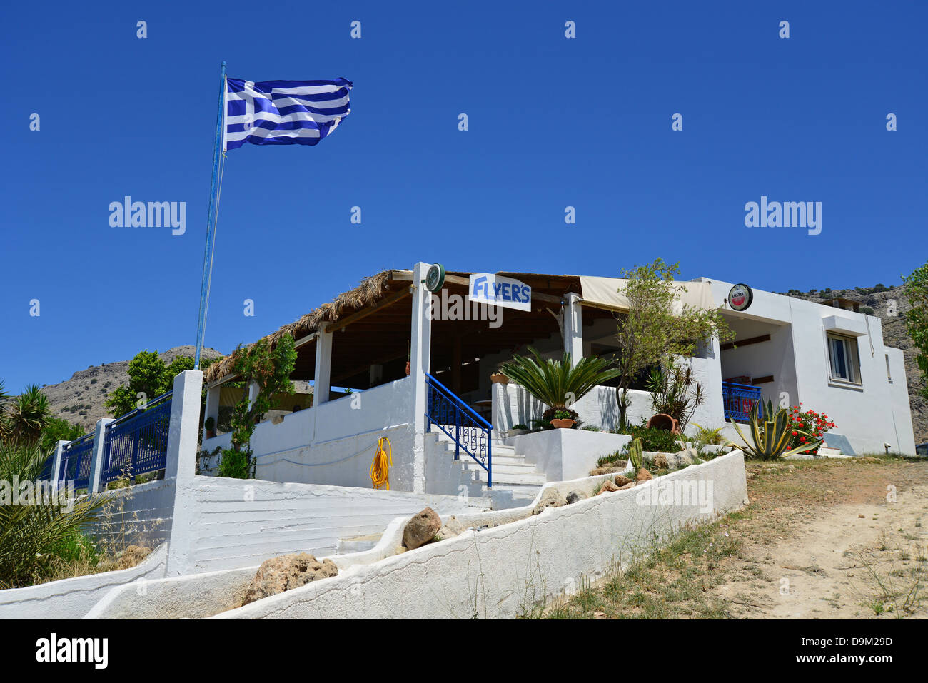 Flyers Beach Taverna Pefkos Pefki Rhodes Rodos The Dodecanese