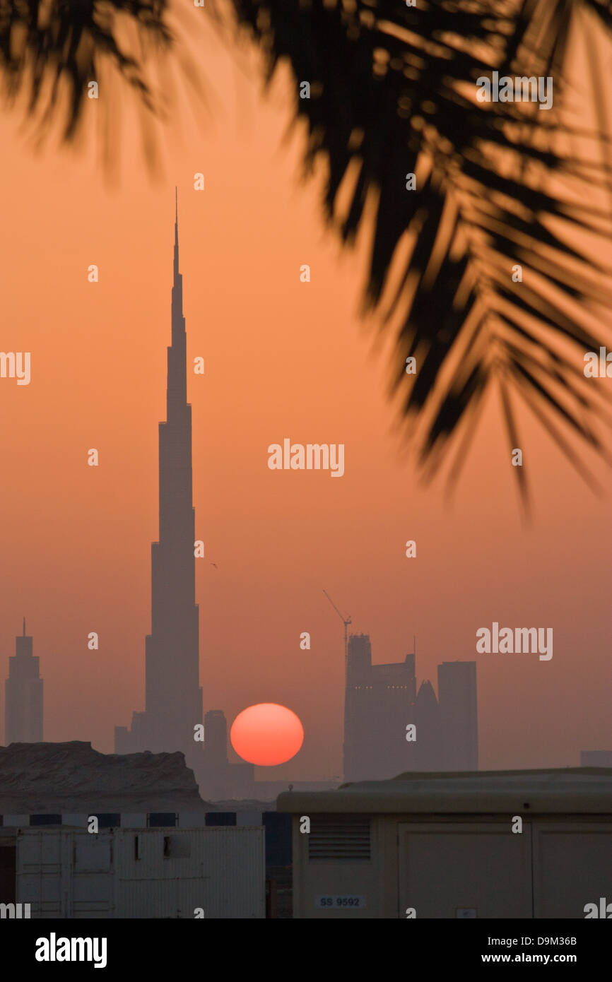 Burg Al Khalifa at sunset Stock Photo