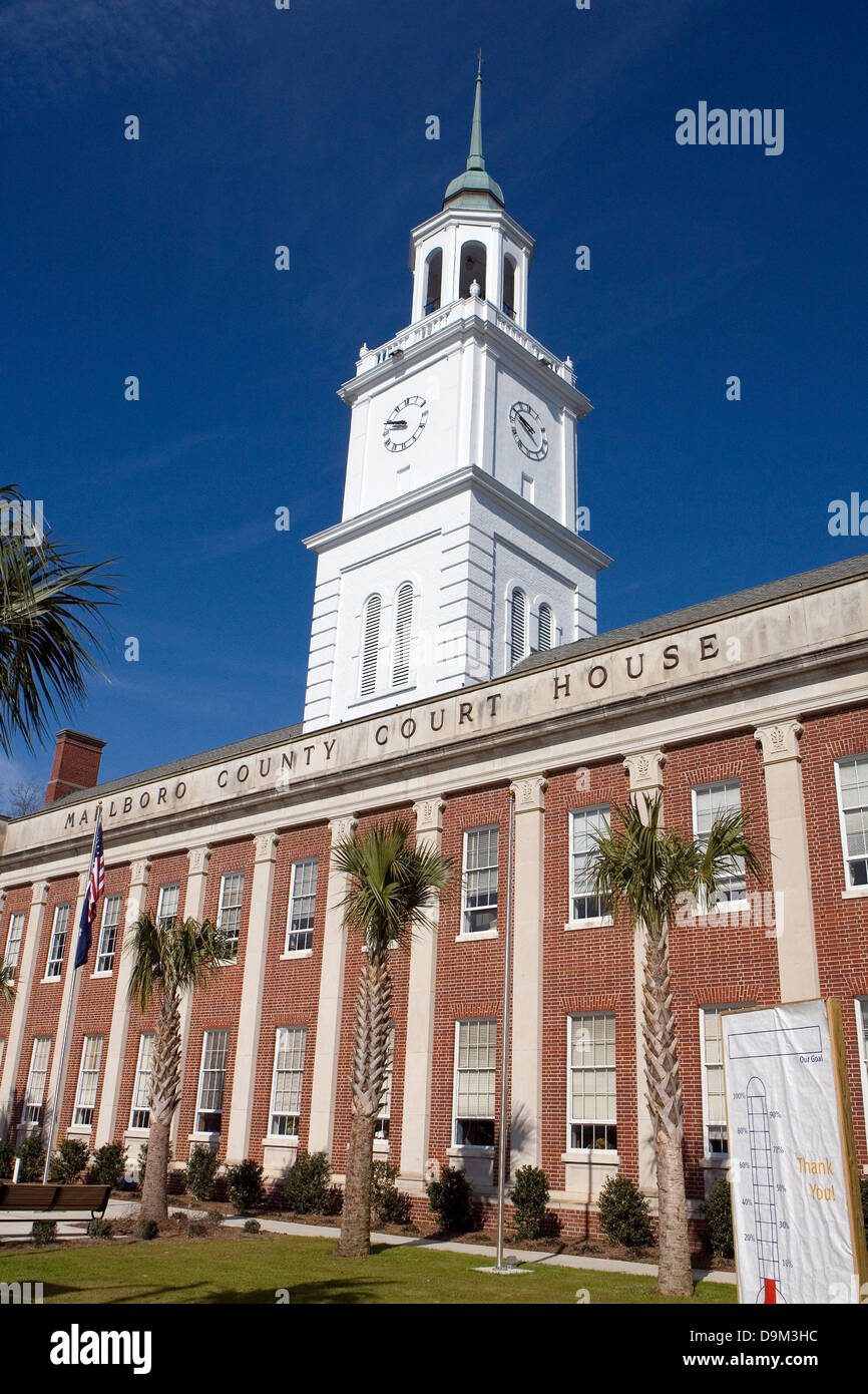 Marlboro County Courthouse, Bennettsville, South Carolina, United States of America Stock Photo