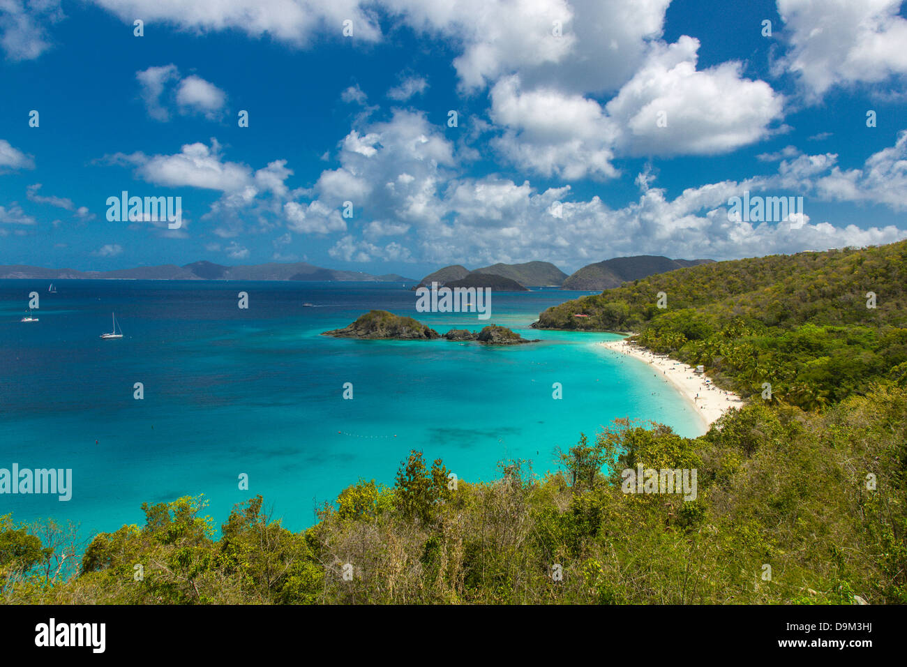 Trunk Bay Beach on the Caribbean Island of St John in the US Virgin