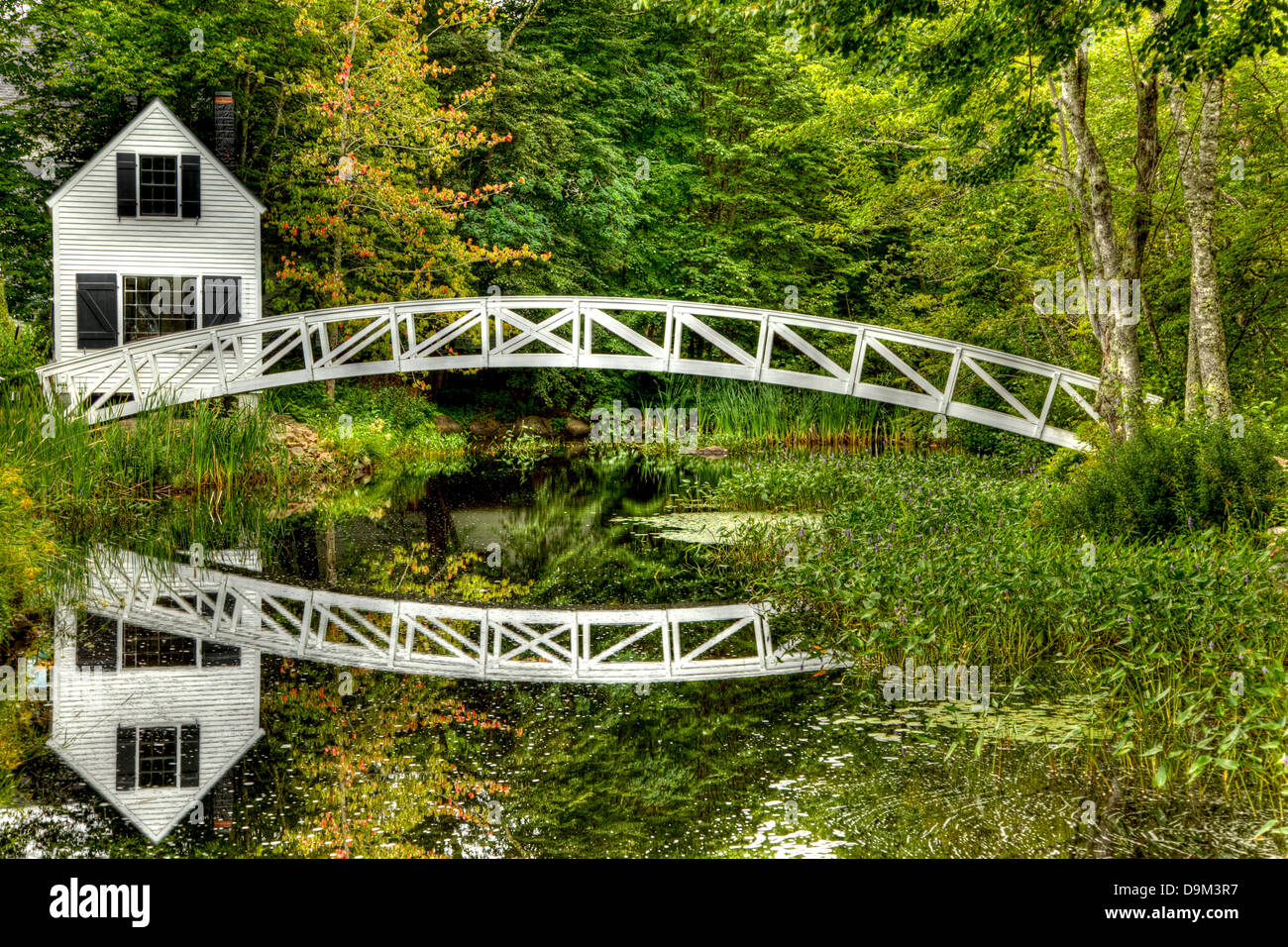 Somesville Bridge picture in Acadia National Park Stock Photo