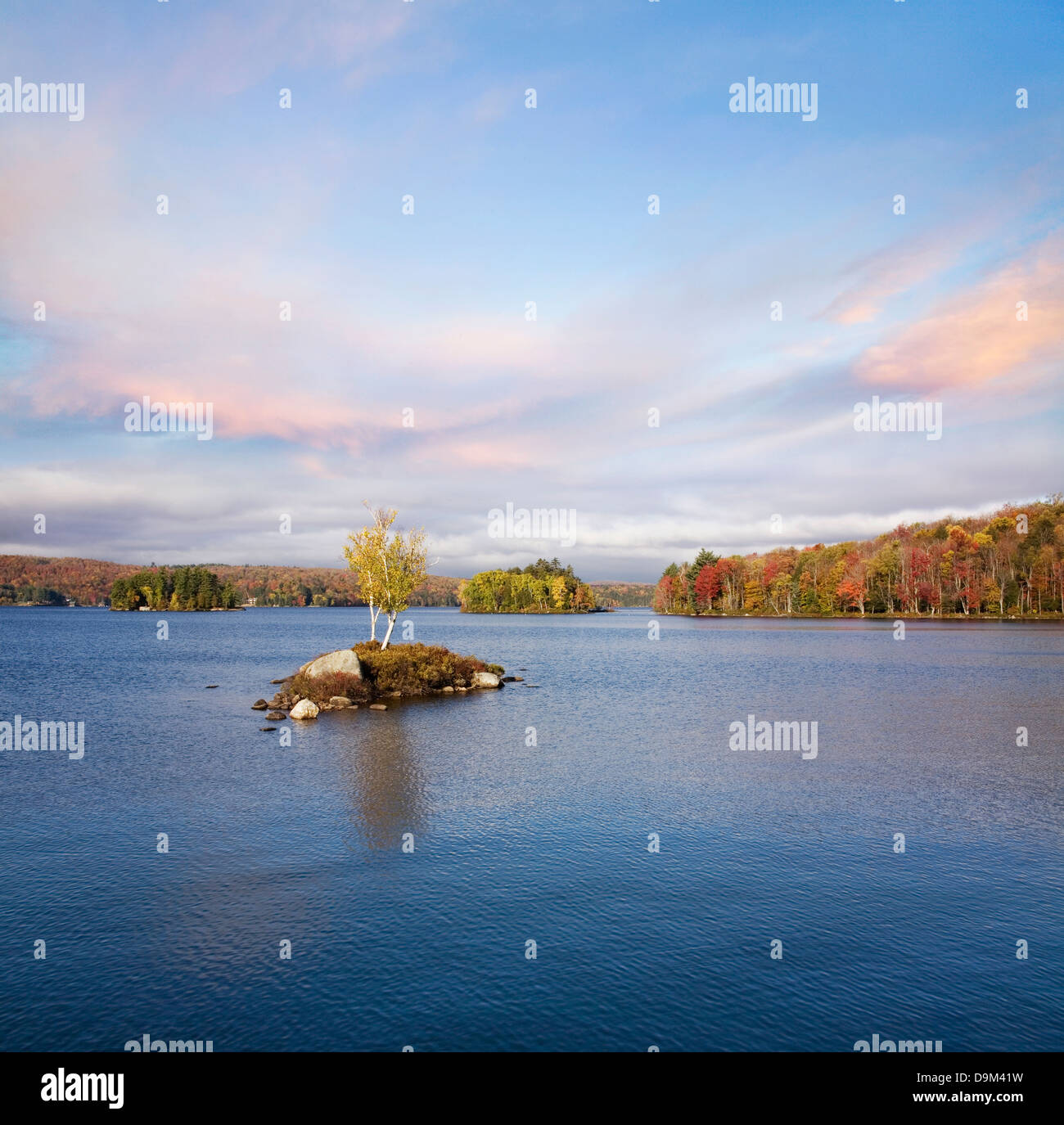 Morning Light Over Tupper Lake During Autumn In The Adirondack