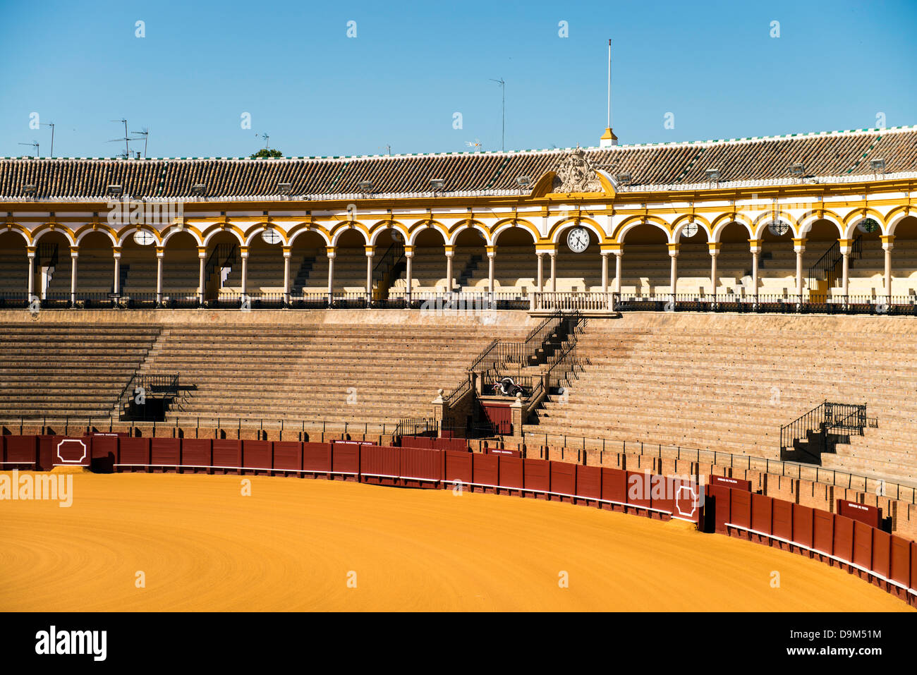 Bullfight arena Plaza de Toros Seville Andalusia Spain Stock Photo